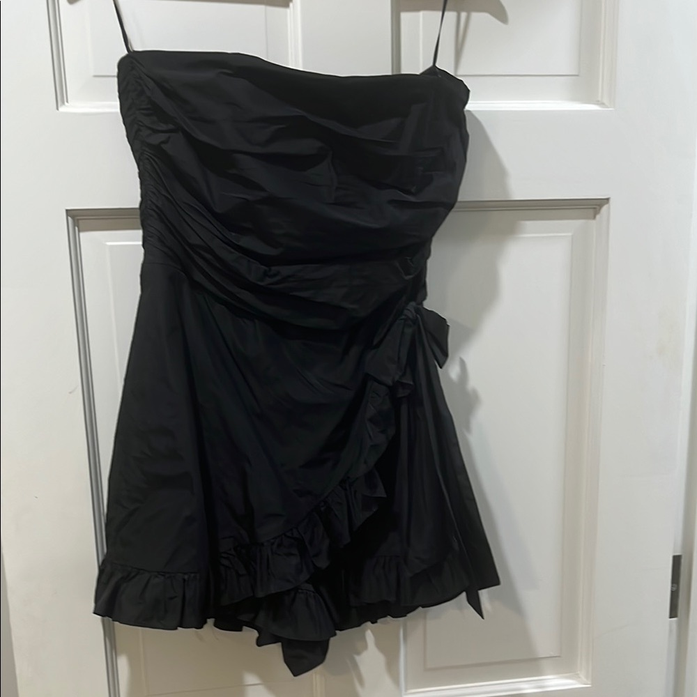 Elegant Black Strapless Romper